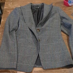 Forever 21 Charcoal Checkered Blazer